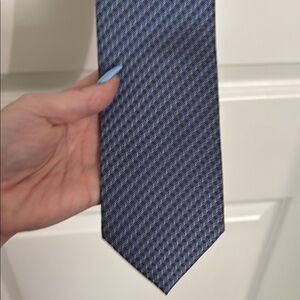 Joseph Blue Silk Tie with Textured Weave